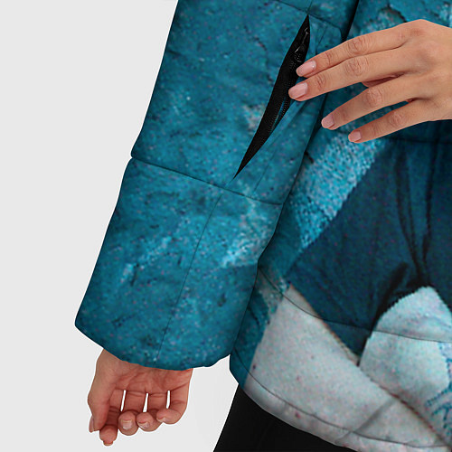 Женская зимняя куртка Король и Шут Анархия спина / 3D-Черный – фото 5