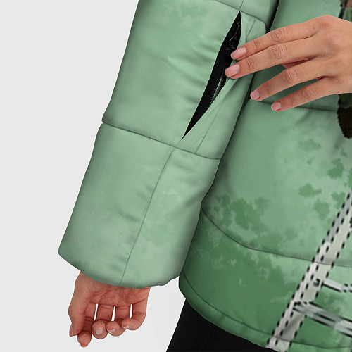 Женская зимняя куртка Billie Eilish: Green Motive / 3D-Черный – фото 5