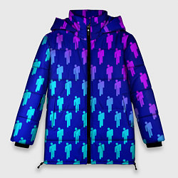 Куртка зимняя женская Billie Eilish: Violet Pattern, цвет: 3D-черный