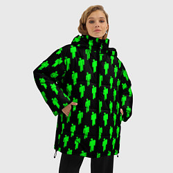 Куртка зимняя женская Billie Eilish: Acid Pattern, цвет: 3D-черный — фото 2