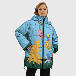 Куртка зимняя женская Время приключений Ёлка, цвет: 3D-красный — фото 2