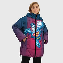 Куртка зимняя женская Superman, цвет: 3D-красный — фото 2