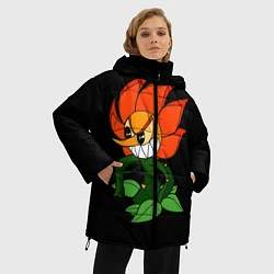 Куртка зимняя женская Cuphead - Кэгни Гвоздика, цвет: 3D-черный — фото 2