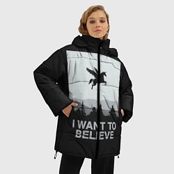 Куртка зимняя женская I want to believe, цвет: 3D-черный — фото 2