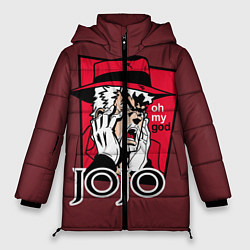Куртка зимняя женская Приключения ДжоДжо, цвет: 3D-красный