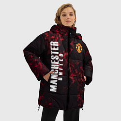 Куртка зимняя женская Manchester United, цвет: 3D-черный — фото 2