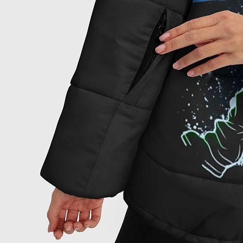 Женская зимняя куртка Хвост Феи / 3D-Черный – фото 5