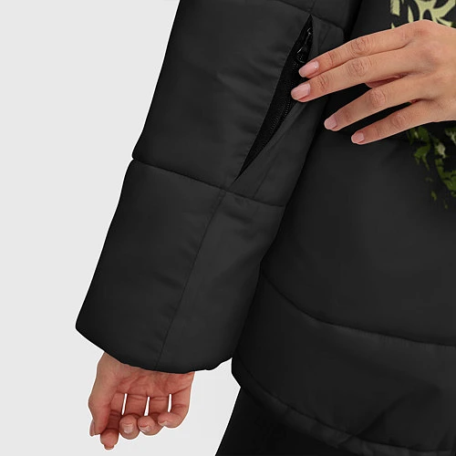 Женская зимняя куртка Princess Mononoke / 3D-Черный – фото 5