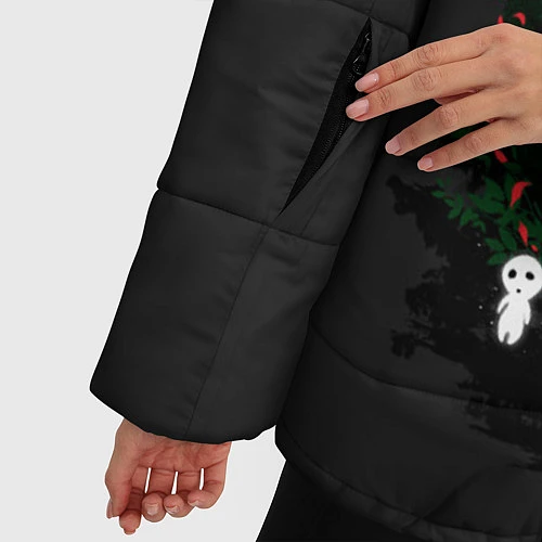 Женская зимняя куртка Princess Mononoke / 3D-Черный – фото 5