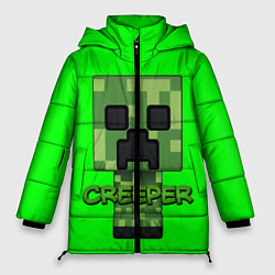 Куртка зимняя женская MINECRAFT CREEPER, цвет: 3D-светло-серый