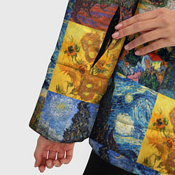 Куртка зимняя женская Картины Ван Гога, цвет: 3D-черный — фото 2