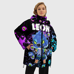 Куртка зимняя женская BRAWL STARS ОБОРОТЕНЬ LEON, цвет: 3D-черный — фото 2