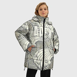 Куртка зимняя женская Apex Legends Спина, цвет: 3D-черный — фото 2