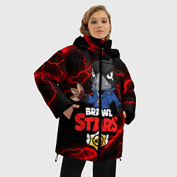 Куртка зимняя женская BRAWL STARS CROW, цвет: 3D-черный — фото 2