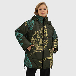 Куртка зимняя женская Осенний мотив, цвет: 3D-красный — фото 2