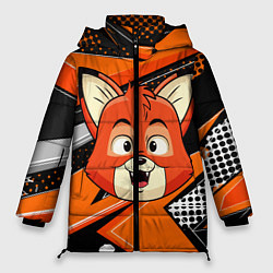 Куртка зимняя женская Рыжая лисичка, цвет: 3D-красный