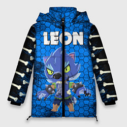 Куртка зимняя женская BRAWL STARS LEON ОБОРОТЕНЬ, цвет: 3D-черный
