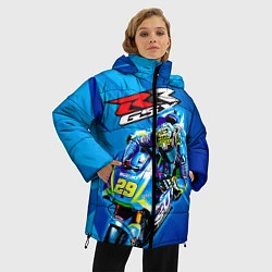 Куртка зимняя женская Suzuki MotoGP, цвет: 3D-черный — фото 2