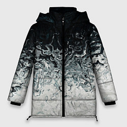 Куртка зимняя женская Вода абстракция, цвет: 3D-черный
