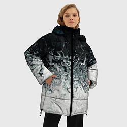 Куртка зимняя женская Вода абстракция, цвет: 3D-черный — фото 2