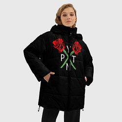 Куртка зимняя женская ТИКТОКЕР - PAYTON MOORMEIE, цвет: 3D-светло-серый — фото 2