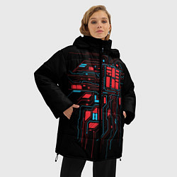 Куртка зимняя женская Микросхема, цвет: 3D-светло-серый — фото 2