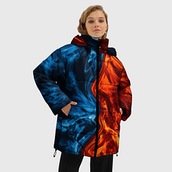 Куртка зимняя женская Огонь и вода, цвет: 3D-черный — фото 2