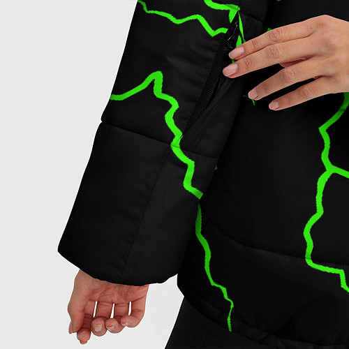 Женская зимняя куртка MINECRAFT CREEPER / 3D-Черный – фото 5
