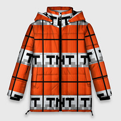 Куртка зимняя женская Minecraft-Динамит, цвет: 3D-черный