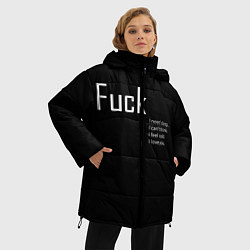 Куртка зимняя женская Fuck, цвет: 3D-черный — фото 2