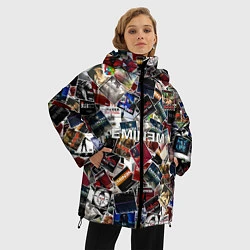 Куртка зимняя женская Дискография EMINEM, цвет: 3D-черный — фото 2