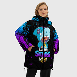 Куртка зимняя женская BRAWL STARS LEON SHARK,, цвет: 3D-черный — фото 2