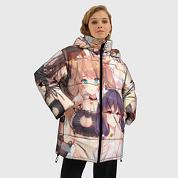Куртка зимняя женская Ахегао, цвет: 3D-черный — фото 2