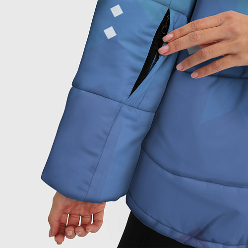 Женская зимняя куртка Пиксельные сливки / 3D-Черный – фото 5