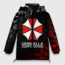 Куртка зимняя женская RESIDENT EVIL UMBRELLA CORP, цвет: 3D-красный