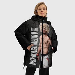 Куртка зимняя женская Хабиб Нурмагомедов, цвет: 3D-светло-серый — фото 2
