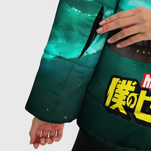 Женская зимняя куртка Изуку Мидория / 3D-Черный – фото 5