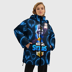 Куртка зимняя женская Brawl Stars Wizard Barley, цвет: 3D-черный — фото 2