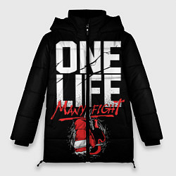 Куртка зимняя женская One Life Many Fight, цвет: 3D-красный