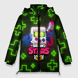 Куртка зимняя женская Brawl Stars 8 Bit Classic, цвет: 3D-черный