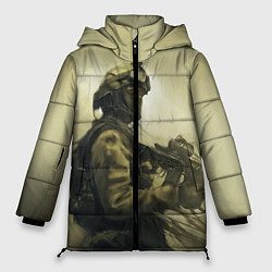 Куртка зимняя женская Военный, цвет: 3D-черный
