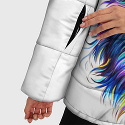 Куртка зимняя женская Лев арт, цвет: 3D-черный — фото 2