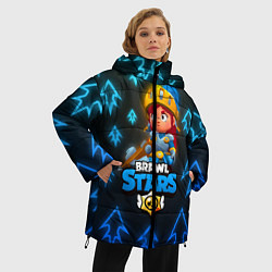 Куртка зимняя женская Brawl Stars Dragon Knight Jessie, цвет: 3D-черный — фото 2