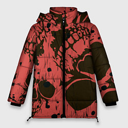 Куртка зимняя женская Черепа, цвет: 3D-светло-серый