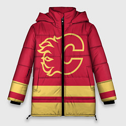 Куртка зимняя женская Калгари Флэймз, цвет: 3D-светло-серый