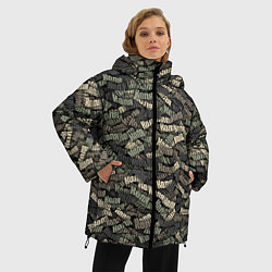 Куртка зимняя женская Именной камуфляж Коля, цвет: 3D-черный — фото 2