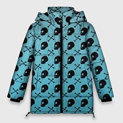Куртка зимняя женская Череп и кости, цвет: 3D-черный