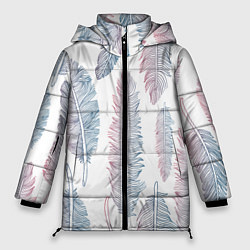 Куртка зимняя женская Перья градиента, цвет: 3D-черный