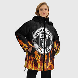 Куртка зимняя женская МАНЧЕСТЕР ЮНАЙТЕД, цвет: 3D-черный — фото 2
