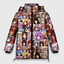 Куртка зимняя женская Аниме девушки, цвет: 3D-светло-серый